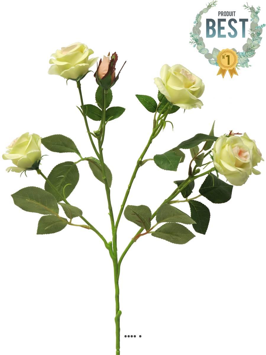 artificielles Branche de Rosier artificielle 4 ramures 68 cm artificielles Branche de Rosier artificielle 4 ramures 68 cm