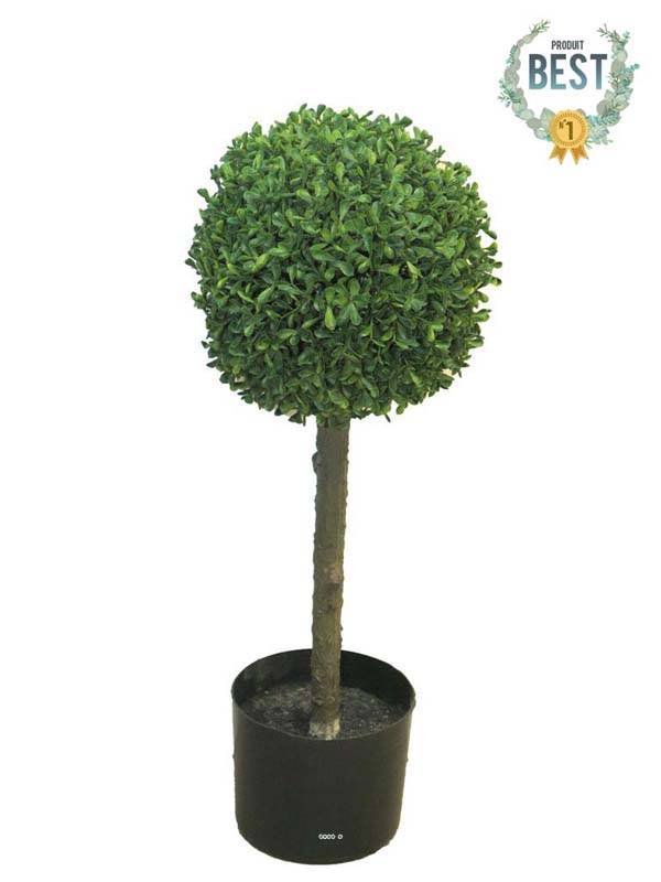 artificielles Buis boule artificiel sur tronc Exterieur en pot traité anti-UV
