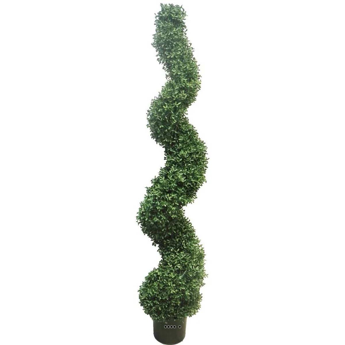 artificielles Buis spiral artificiel en pot feuillage plastique H 150 cm Vert