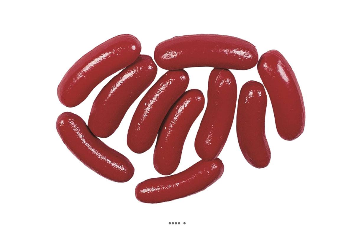 artificielles Cervelas artificiel en lot de 10 en Plastique soufflé L 95x30 mm