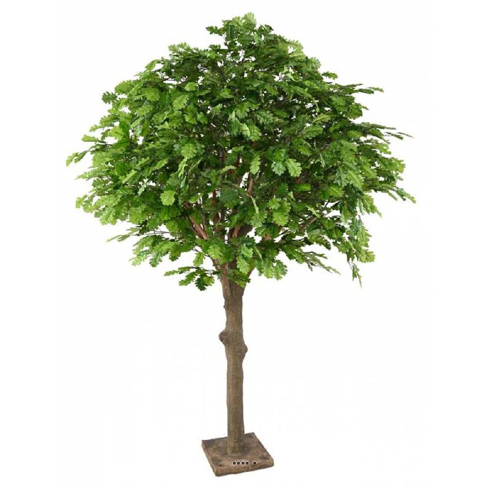artificielles Chene arbre artificiel H 210 cm L 120 cm tronc naturel en pot du site Artificielles.com