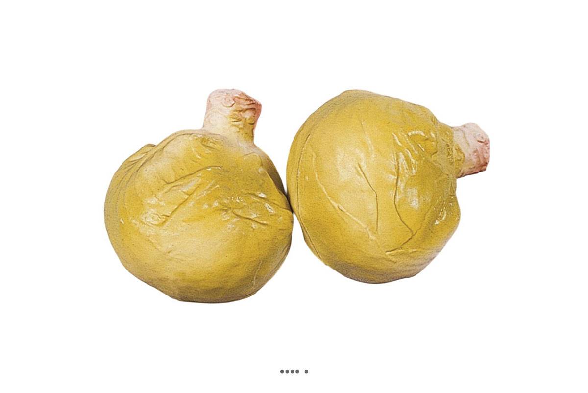 artificielles Choux vert artificiel en lot de 2 en Plastique soufflé H 130x120 mm