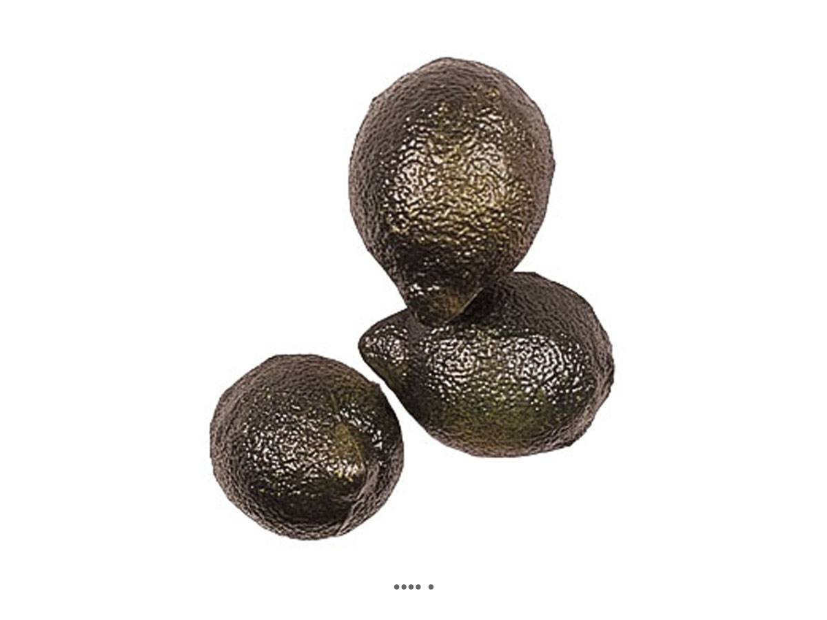 artificielles Citron vert artificiel en lot de 3 en Plastique soufflé H 80x60 mm