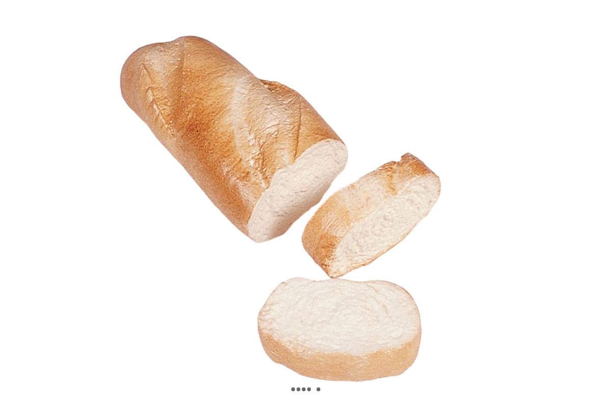 artificielles Demi baguette de pain avec tranche en Plastique soufflé L 180x90 mm