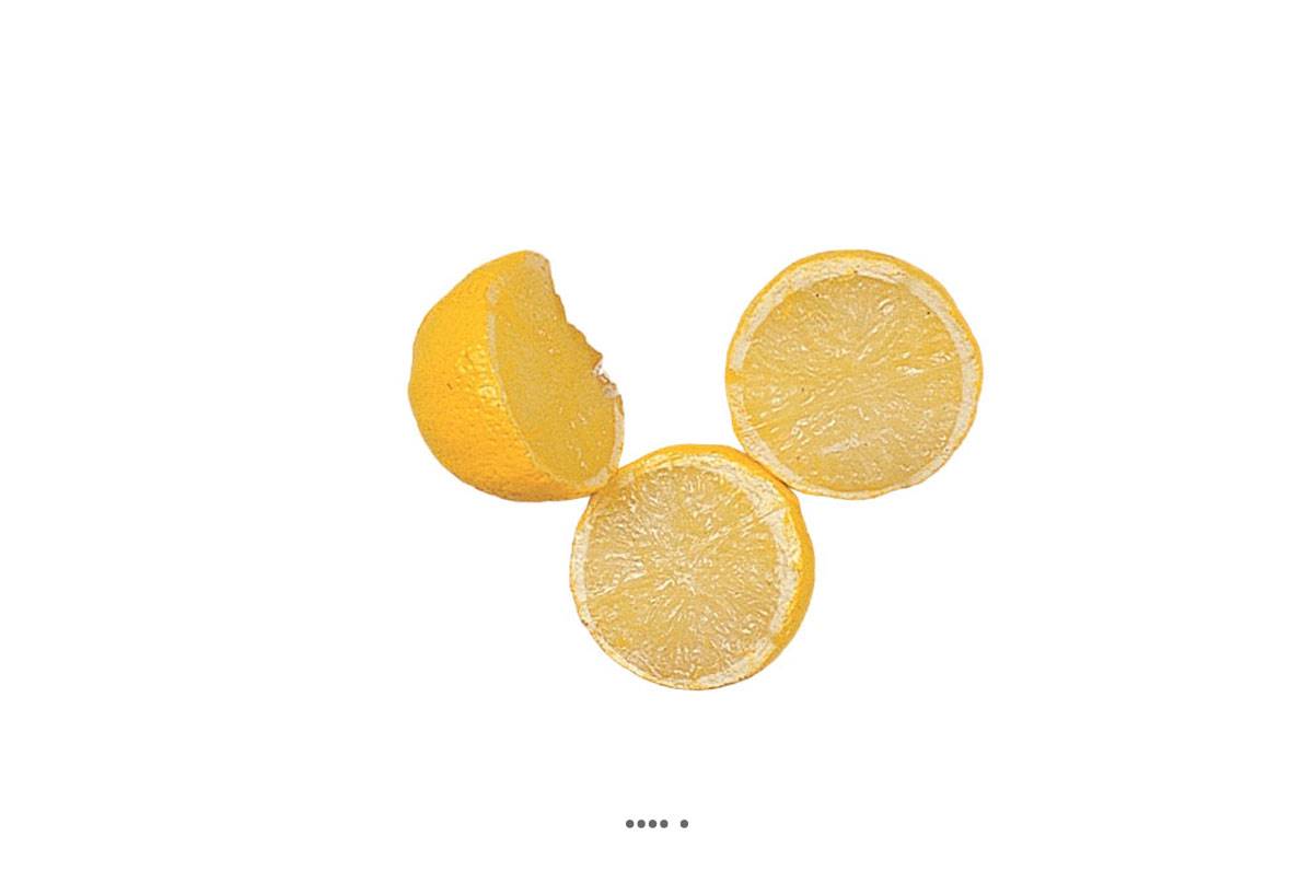 artificielles Demi Citron jaune artificiel X 3 Plastique soufflé D 40x35 mm