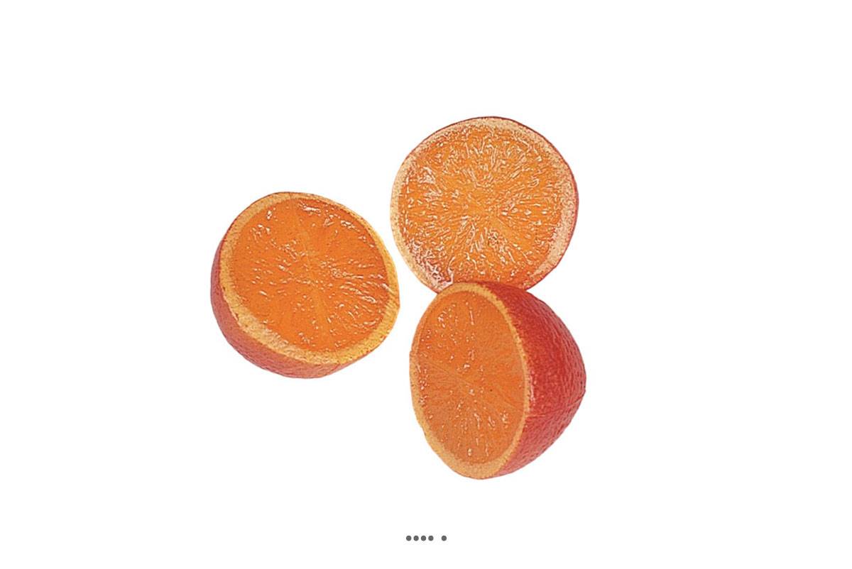 artificielles Demi Orange artificielle luxe en lot de 3
