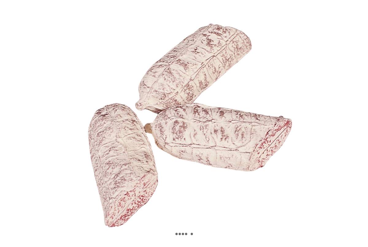 artificielles Demi Saucisson de montagne en lot de 3 Plastique soufflé L 130x50 mm