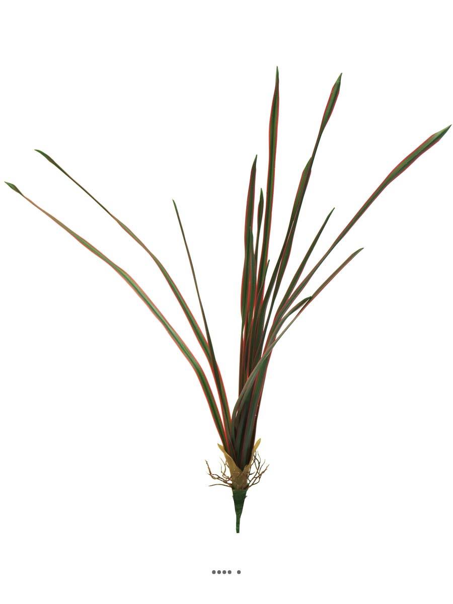 artificielles Dragonnier de Madagascar artificiel en piquet H 53 cm Vert-Rouge du site Artificielles.com