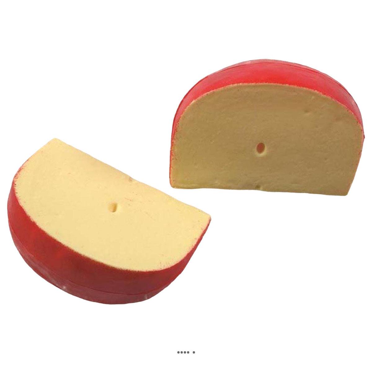 artificielles Edam morceau de fromage en lot de 2 en Plastique soufflé L 110x75 mm
