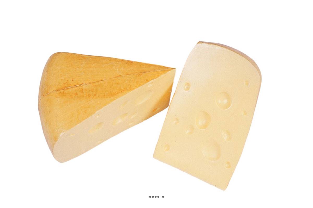 artificielles Emmental artificiel gros morceau X 2 Plastique soufflé L 170x105 mm