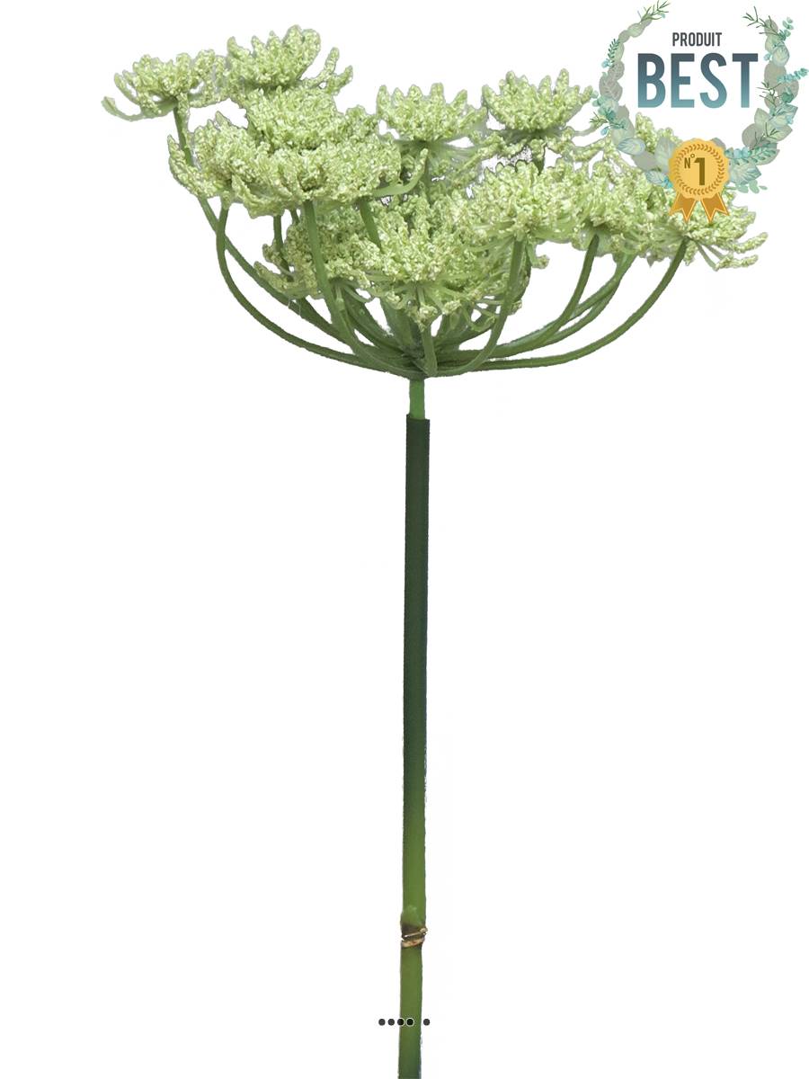 artificielles Fleur de carotte sauvage artificielle en tige H 72 cm