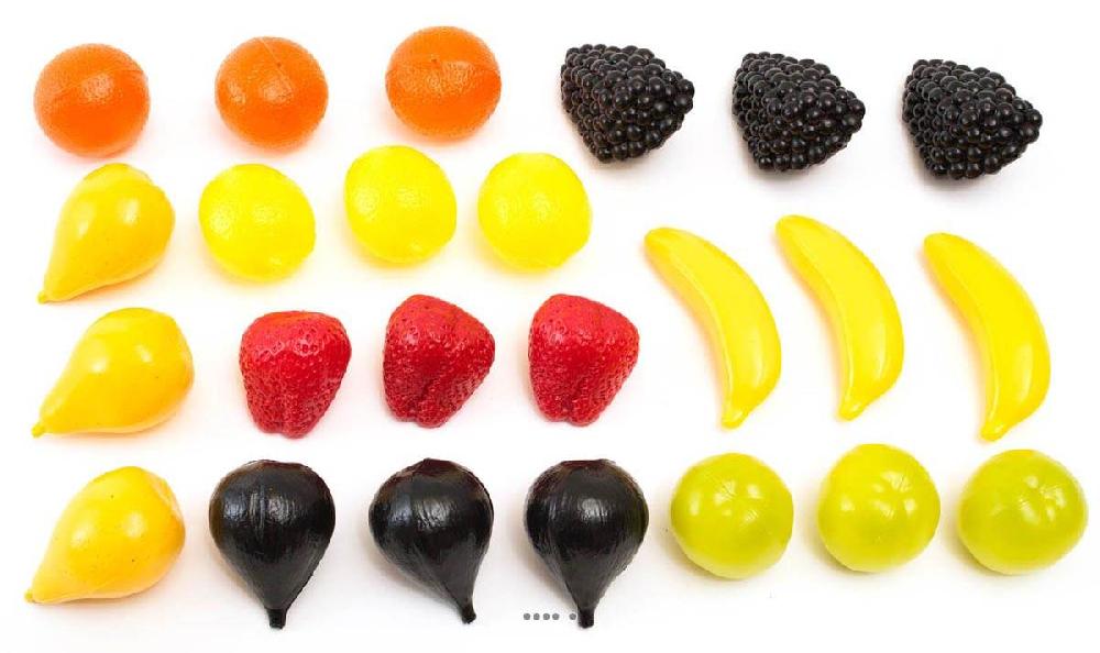 artificielles Fruits petits artificiels assortis en lot de 24 en Plastique soufflé
