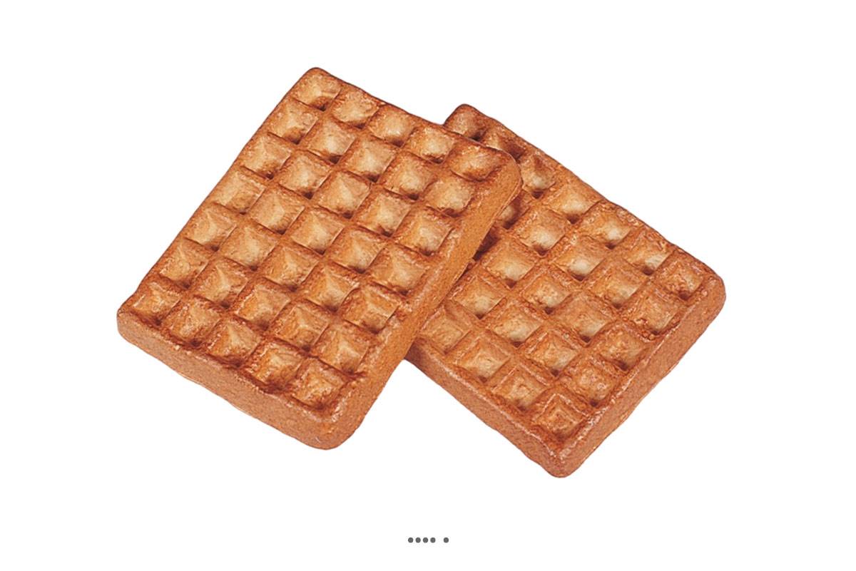 artificielles Gaufre artificielle en lot de 2 en Plastique soufflé L 120x90 mm