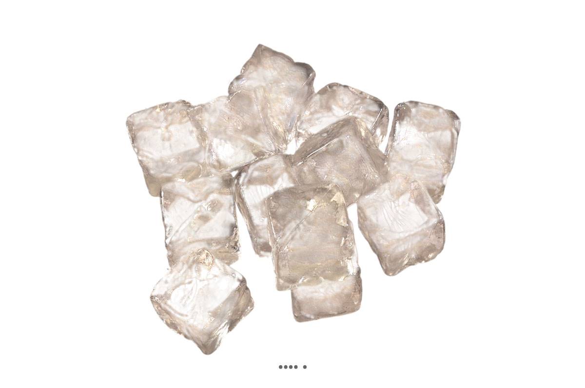 artificielles Glaçons artificiel en cube en lot de 12 Plastique soufflé D 30x30 mm