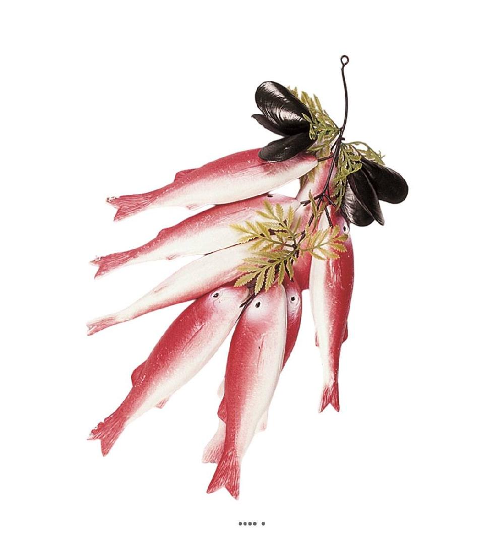 artificielles Grappe de Rougets artificiels en Plastique soufflé L 35 cm