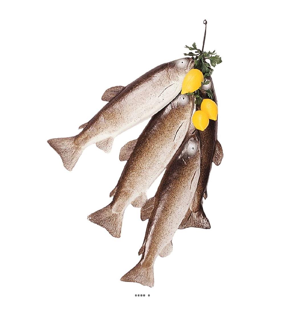 artificielles Grappe de Truites artificielles en Plastique soufflé L 35 cm