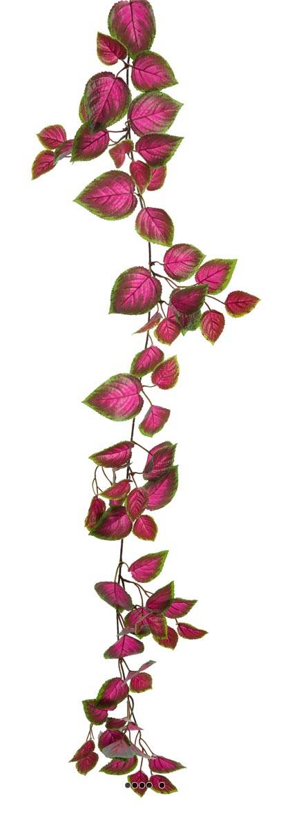 artificielles Guirlande artificielle ramifiée de feuilles de Coleus H 160 cm tres coloré du site artificielles.com