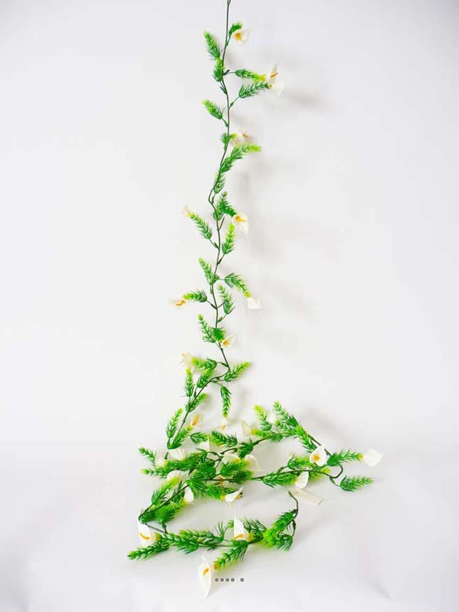 artificielles Guirlande de 30 Arums Callas artificielles plastique L 180 cm du site artificielles.com