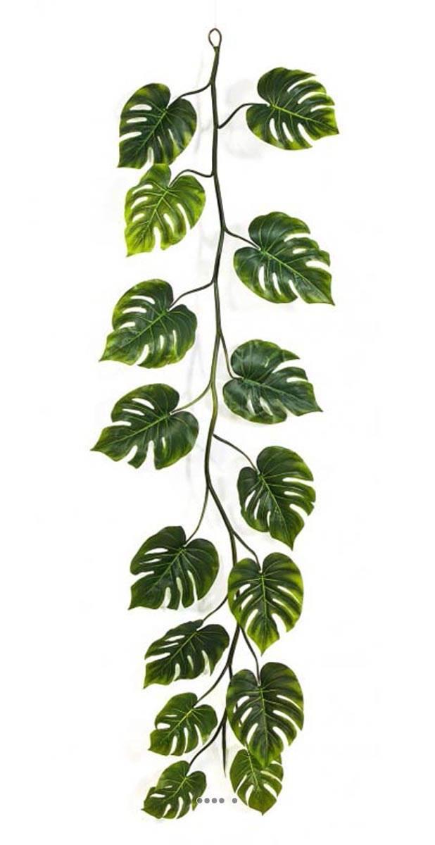 artificielles Guirlande de feuilles de philodendron H 230 cm largeur 70 cm du site artificielles.com