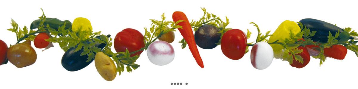 artificielles Guirlande de legumes assortis artificiels en Plastique soufflé L 2 m