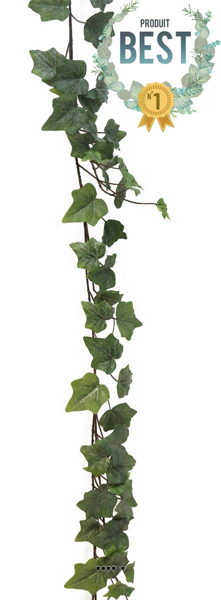 artificielles Guirlande de lierre artificiel L180 cm 96 feuilles qualité décorateur| Artificielles.com