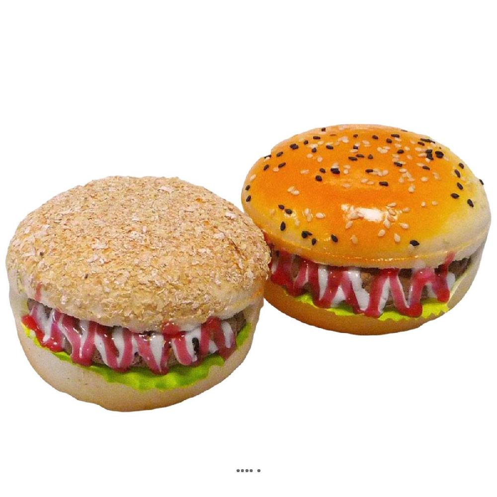 artificielles Hamburgers X2 D 10 cm et H 6 cm Mousse PU aliment factice décoration du site artificielles.com