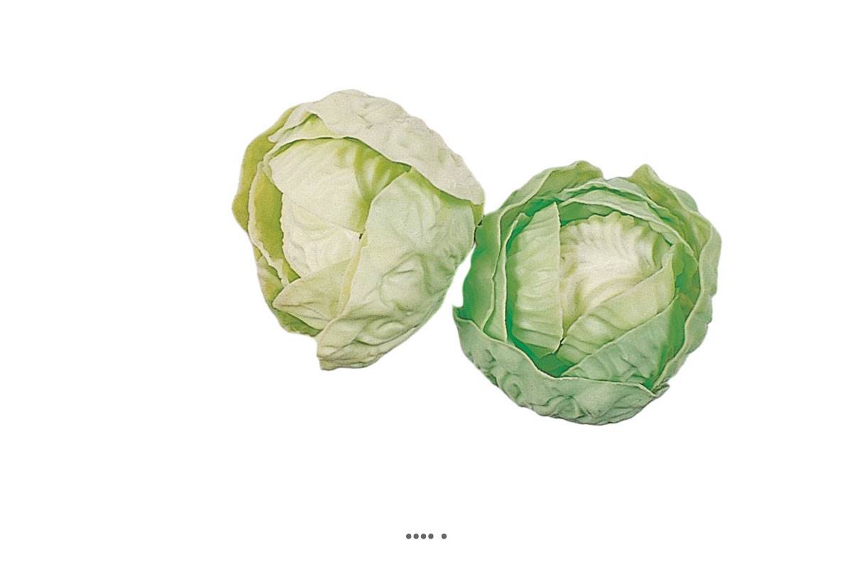 artificielles Laitue salade artificielle verte X 2 en Plastique soufflé D 100 mm