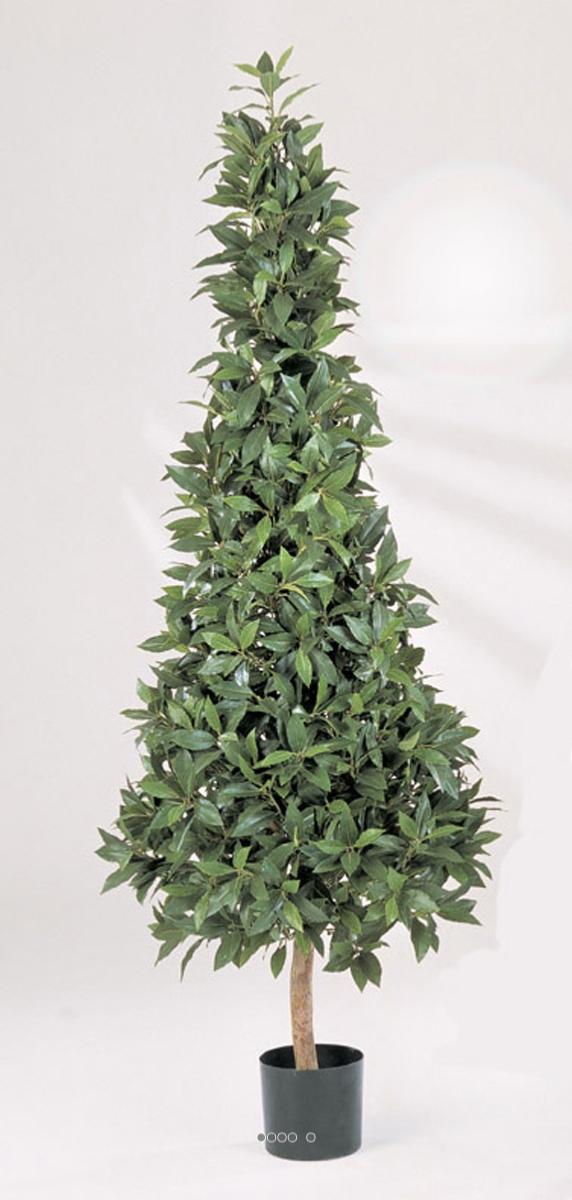 artificielles Laurier Pyramide artificiel de luxe feuillage tissu en pot