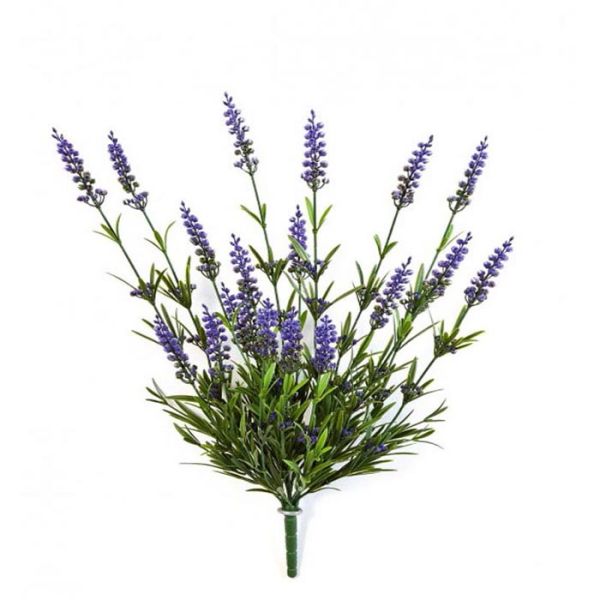 artificielles Lavande artificielle en plastique H 47 cm 19 fleurs en piquet exterieur du site Artificielles.com