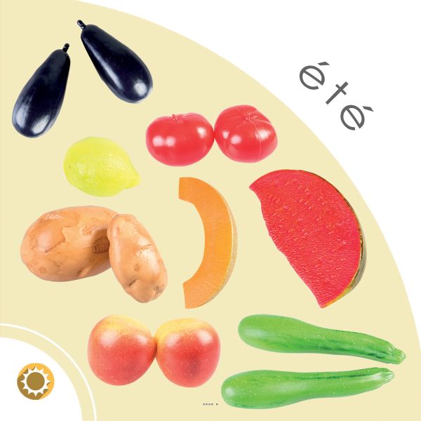 artificielles Lot 13 Fruits et Legumes artificiels d été en plastique soufflé