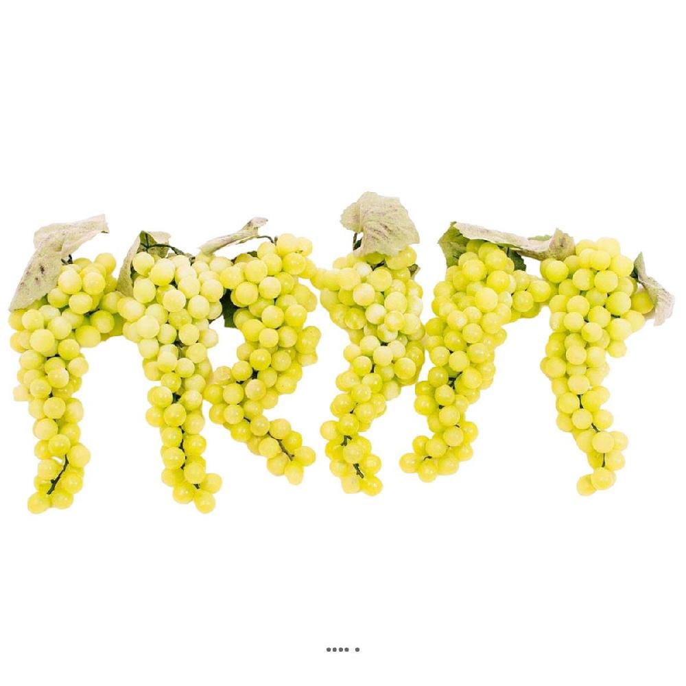 artificielles Lot de 6 Jolies grappes de raisin blanc