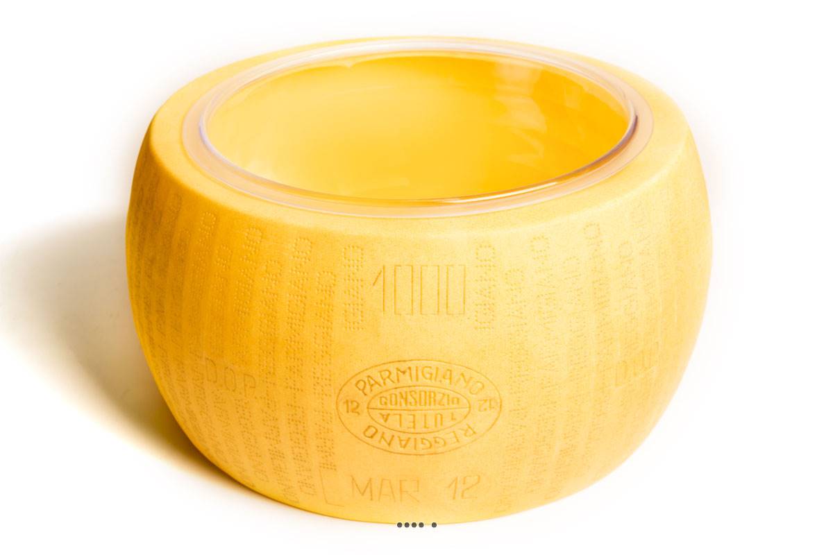 artificielles Meule de Parmesan evidee avec bol en Plastique soufflé D 440x210 mm