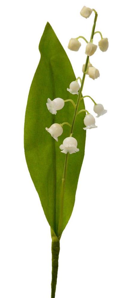 artificielles Muguet artificiel 1 brin avec feuillage H 21 cm superbe