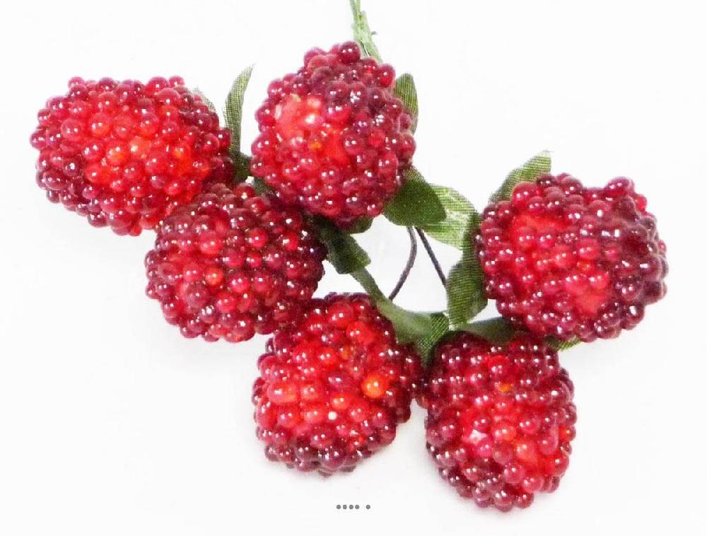 artificielles Mûres artificielles Fruits rouges X6 Diamètre 2 50 cm du site Artificielles.com