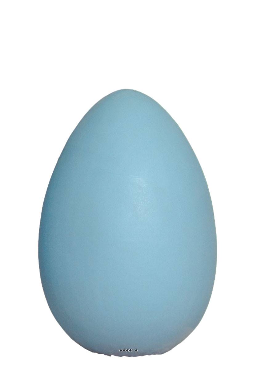 artificielles Œuf bleu artificiel en lot de 12 en Plastique soufflé H 170x100 mm