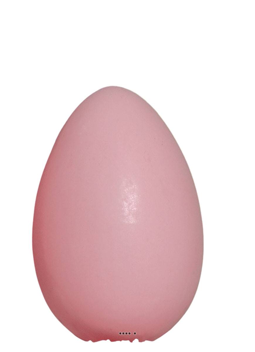 artificielles Œuf rose artificiel en lot de 12 en Plastique soufflé H 170x100 mm
