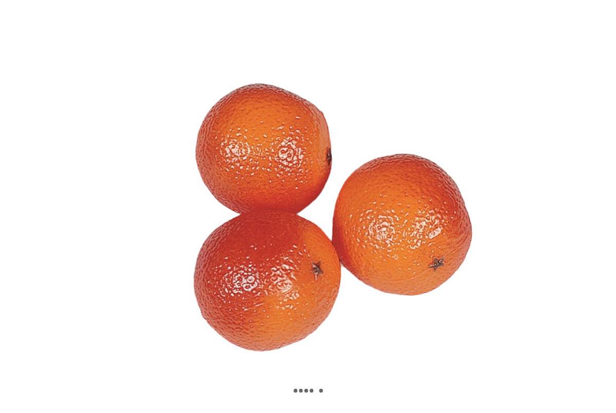 artificielles Orange artificielle en lot de 3 en Plastique soufflé D 75 mm