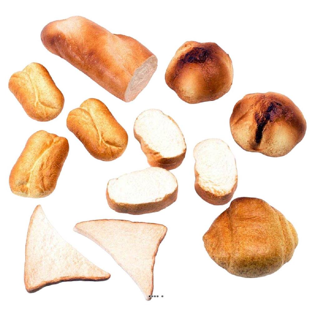artificielles Pains artificiels assortis en lot de 12 en Plastique soufflé