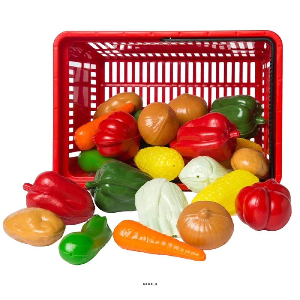 artificielles Panier de 27 petits legumes artificiels assortis en Plastique soufflé