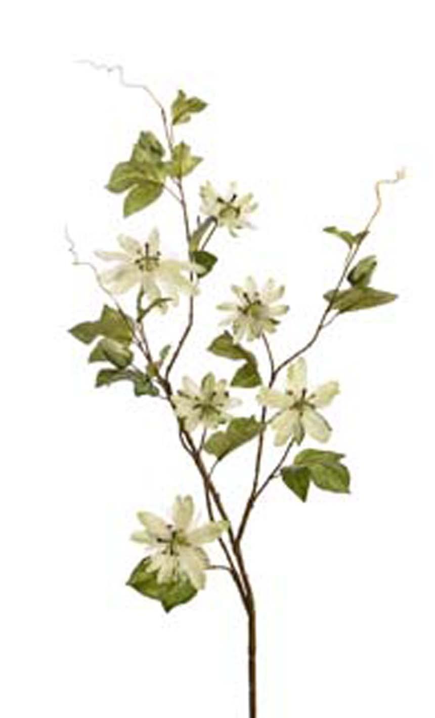 artificielles Passiflore artificielle en branche 6 fleurs et 2 boutons H 100 cm magnifique| Artificielles.com