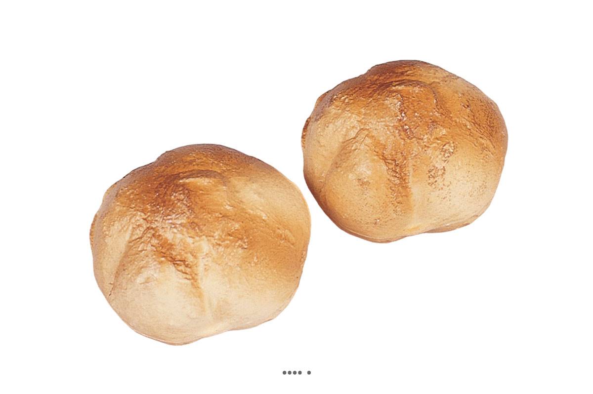 artificielles Petite boule de pain artificiel X 2 en Plastique soufflé D 100 mm