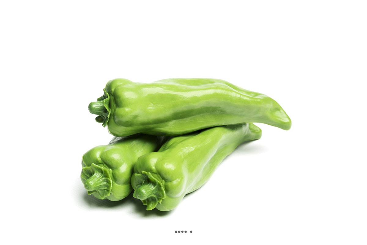 artificielles Piment Vert artificiel en lot de 3 en Plastique soufflé L 160x40 mm