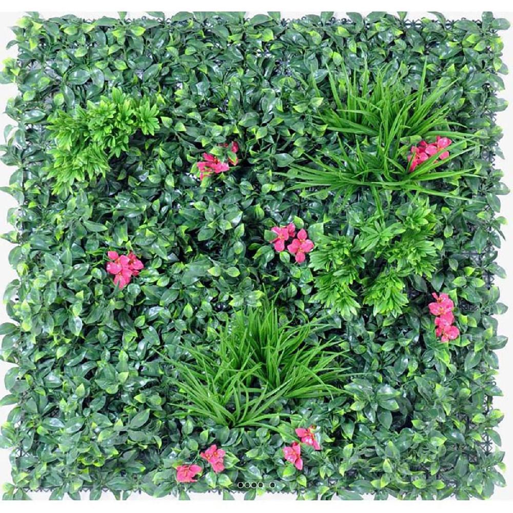 artificielles Plaque mur végétal artificiel feuillage & fleurs ext