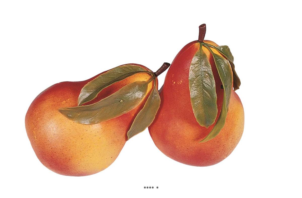 artificielles Poire artificielle geante feuilles X 2 Plastique soufflé H 250x150 mm