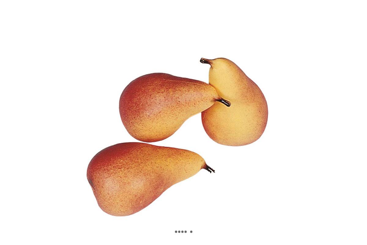 artificielles Poire artificielle Jaune rouge X 3 en Plastique soufflé D 65x120 mm