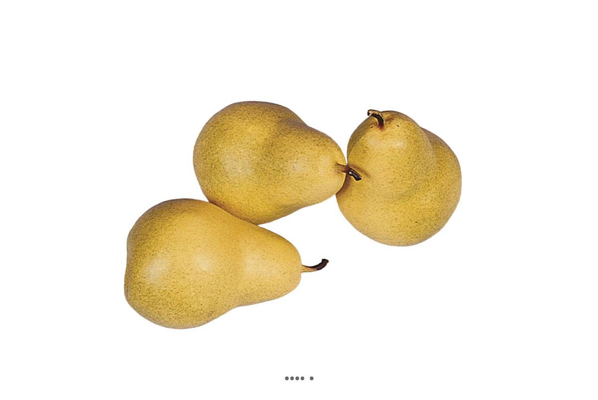 artificielles Poire William fruit vert X 3 en Plastique soufflé D 65x95 mm