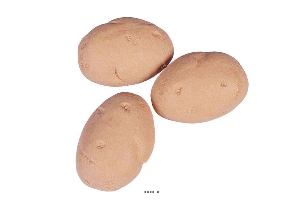 artificielles Pomme de terre artificielle Grande X 3 Plastique soufflé L 105x75 mm