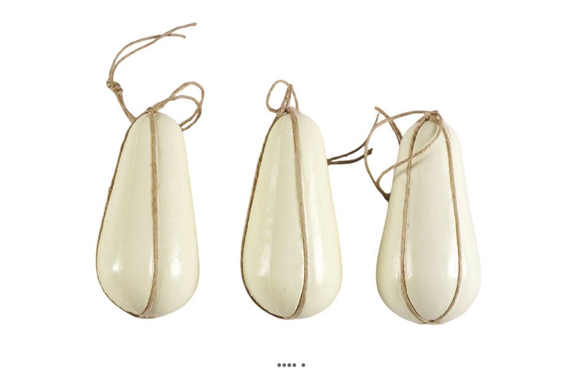 artificielles Provolone Fromage italien en lot de 3 en Plastique soufflé L 160x80 mm