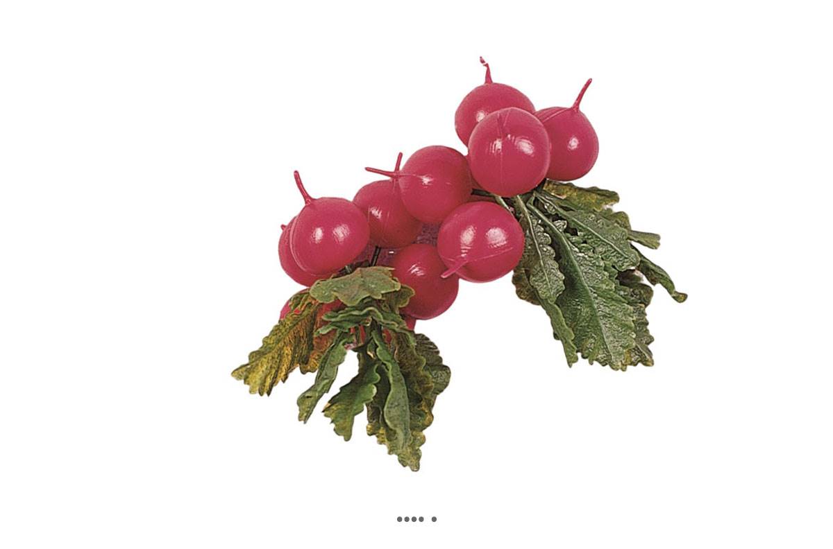 artificielles Radis rose artificiel en botte X 2 en Plastique soufflé L 130x35 mm