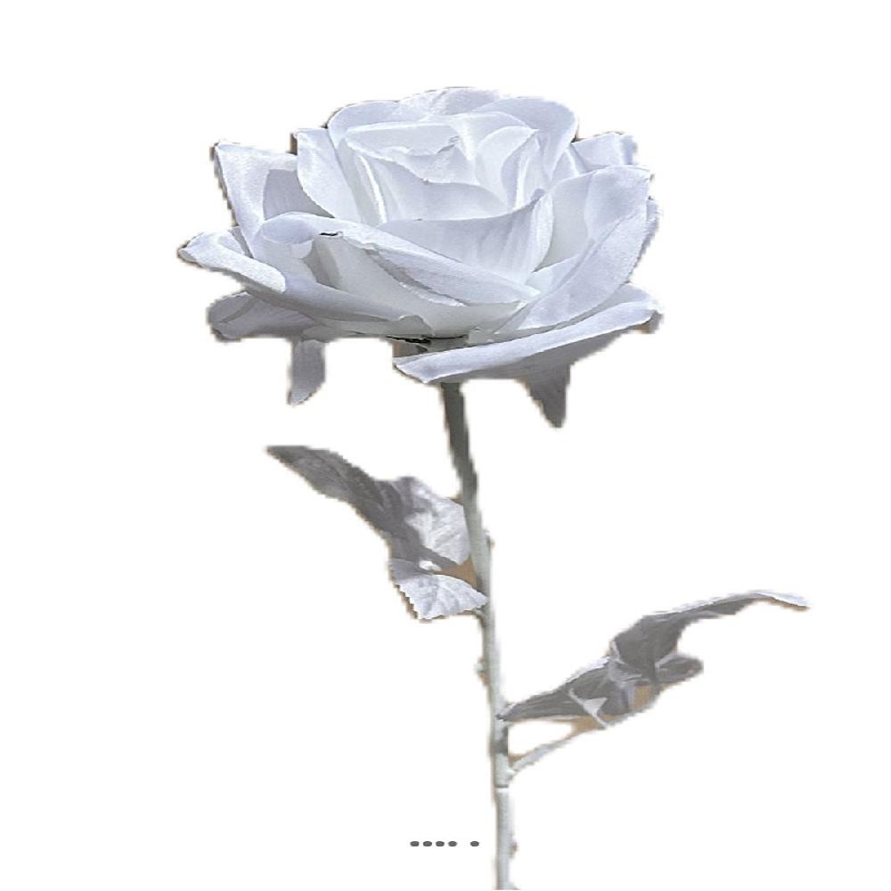 artificielles Rose artificielle Blanche pure Whity H 72 cm D 11 50 cm